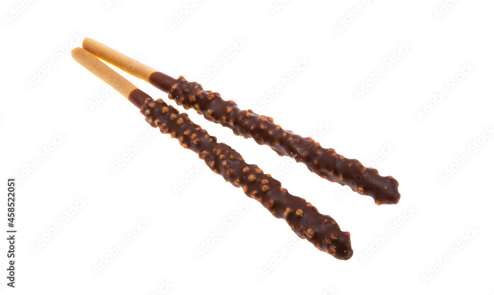 biscuit stick in chocolate isolated biscuit stick in chocolate isolated