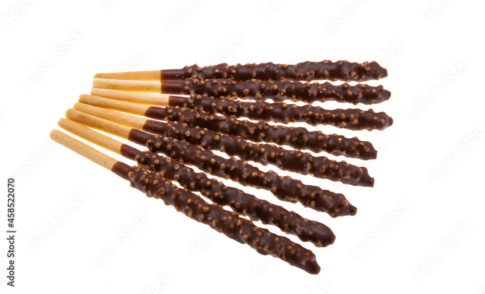 biscuit stick in chocolate isolated biscuit stick in chocolate isolated