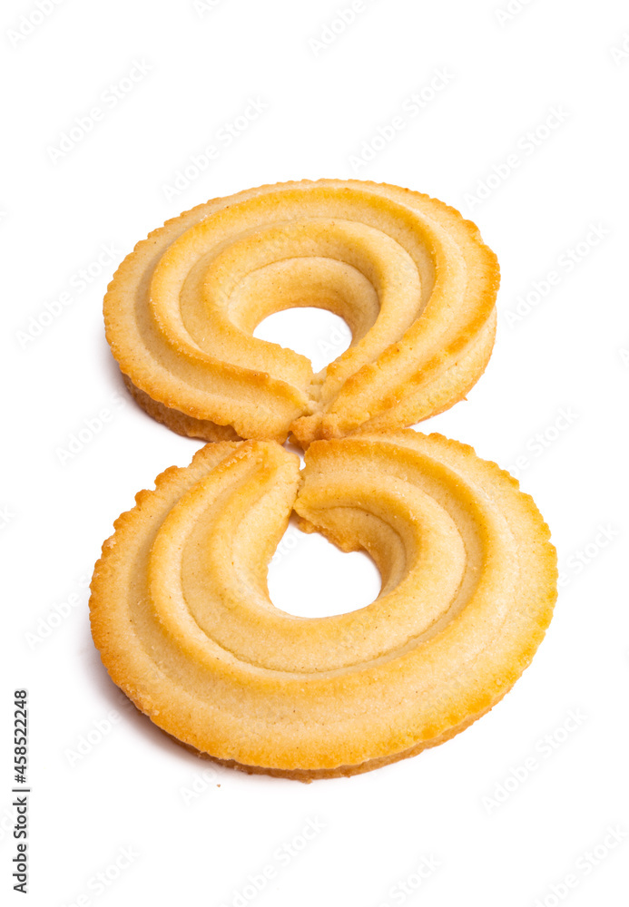 Fototapeta premium biscuit cookie isolated
