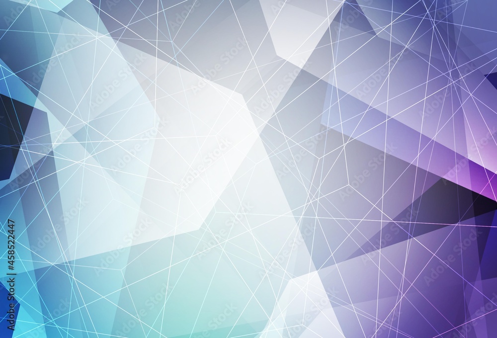 Obraz premium Light Pink, Blue vector pattern with polygonal style.