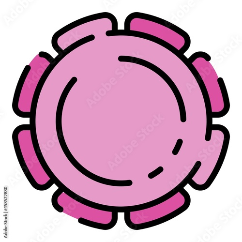 Lacto bacteria icon. Outline lacto bacteria vector icon color flat isolated
