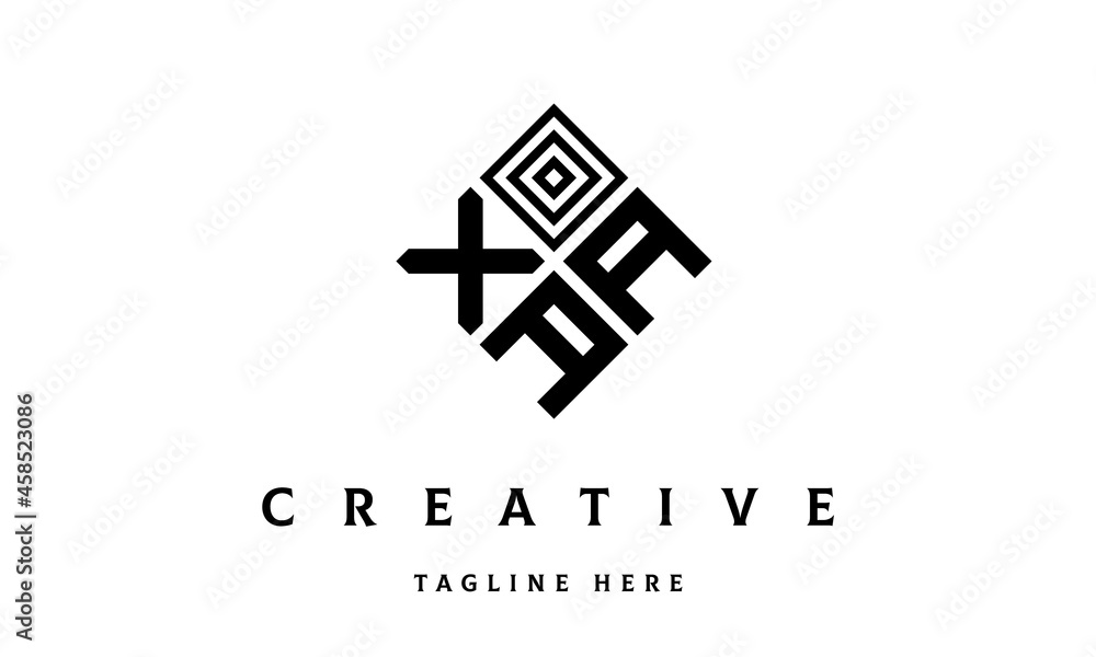 Obraz premium XAA rectangle three latter logo vector