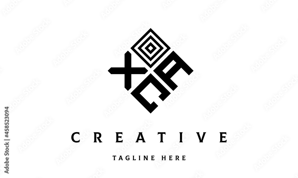 XAC rectangle three latter logo vector XAC rectangle three latter logo vector