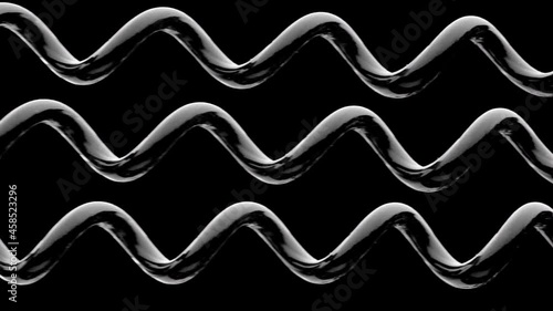 Springs are compressed and expanded against a black background.