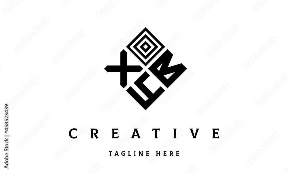 Obraz premium XBY rectangle three latter logo vector