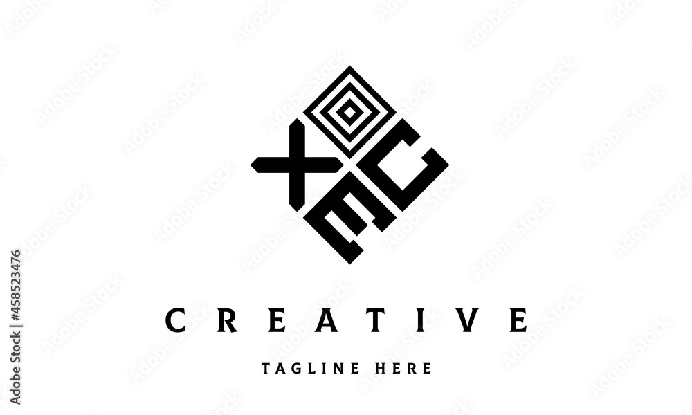 XCE rectangle three latter logo vector XCE rectangle three latter logo vector