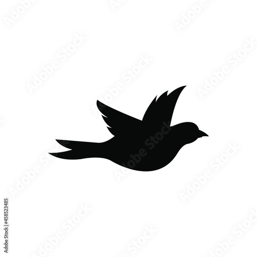 Bird vector icon. fly illustration sign. food symbol. meat logo.