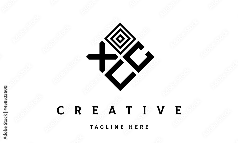 XCU rectangle three latter logo vector XCU rectangle three latter logo vector