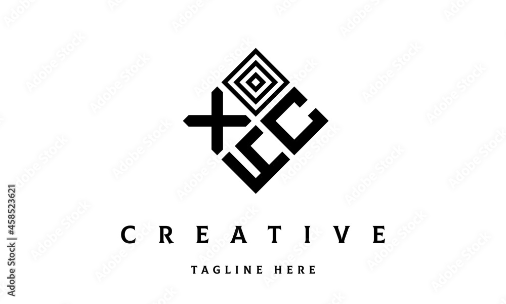 Obraz premium XCY rectangle three latter logo vector