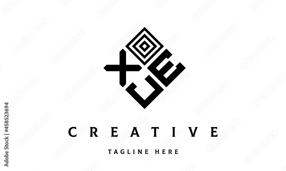 XEJ rectangle three latter logo vector XEJ rectangle three latter logo vector