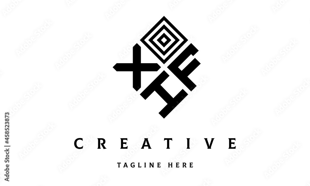 XFH rectangle three latter logo vector XFH rectangle three latter logo vector