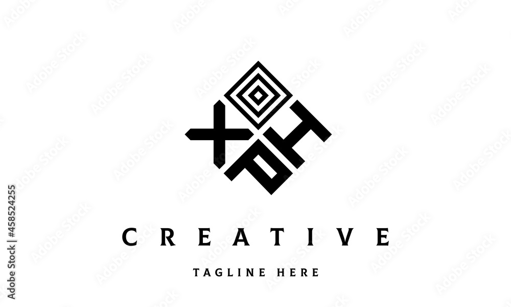 Obraz premium XHP rectangle three latter logo vector