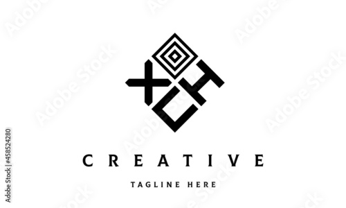 XHU rectangle three latter logo vector photo