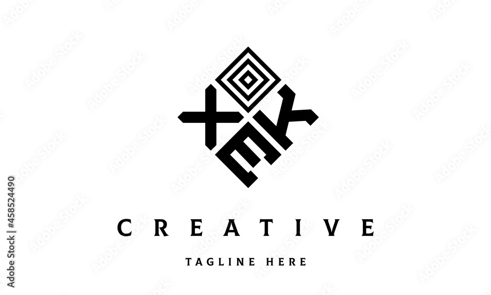 Obraz premium XKE square three latter logo vector