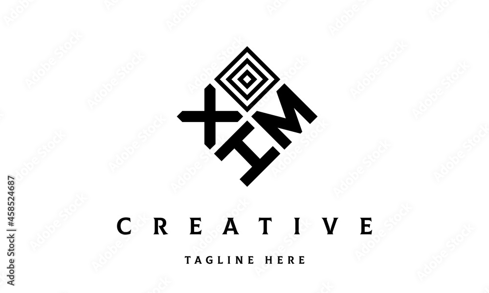 Obraz premium XMH square three latter logo vector 