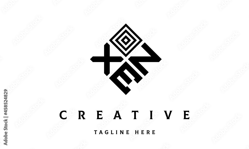 Obraz premium XNE square three latter logo vector 