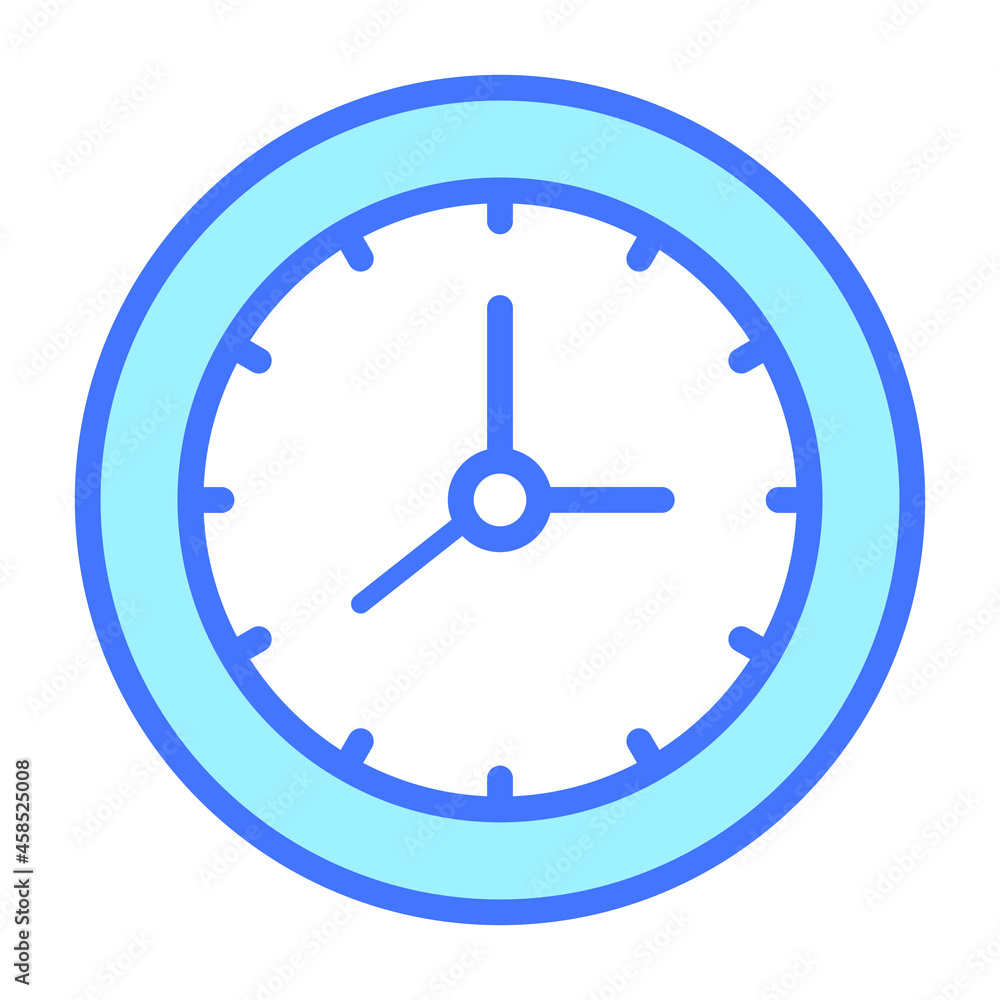 clock, time Blue Outline Simple Icon. clock, time Blue Outline Simple Icon.