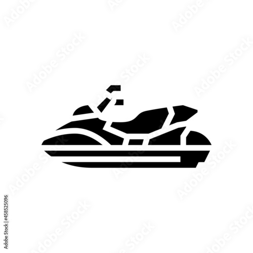 personal watercraft glyph icon vector. personal watercraft sign. isolated contour symbol black illustration