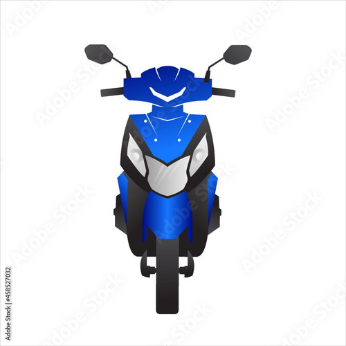 Blue Dio bike vector illustration photo