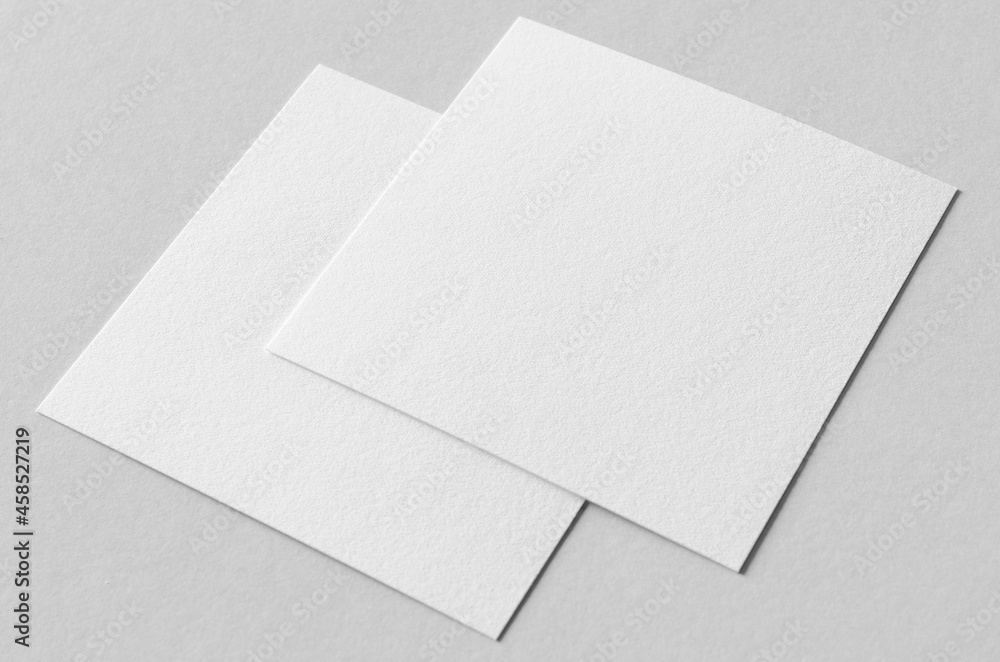 Textured invitation card or flyer mockup, square size. Textured invitation card or flyer mockup, square size.