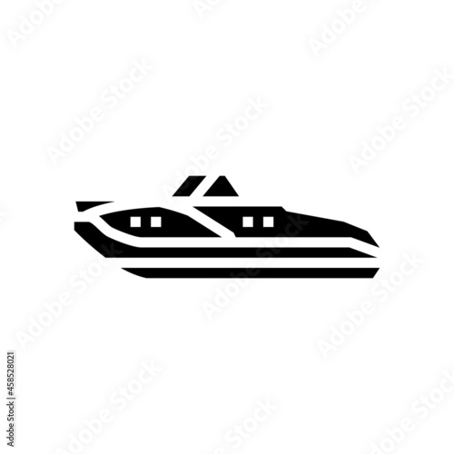 cuddy cabins boat glyph icon vector. cuddy cabins boat sign. isolated contour symbol black illustration