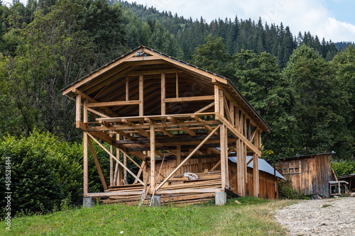 roof and wooden beams part of house construction traditional european © Oleh Marchak