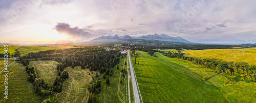 Road Leading Into Mountains Range, Slovakia Tatra Mountains