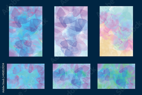Abstract Watercolor Background set