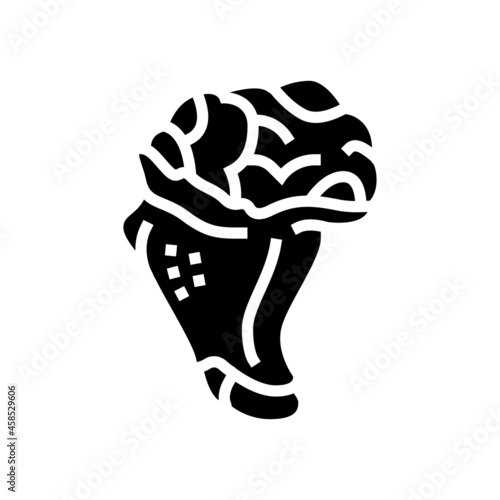 drumette chicken glyph icon vector. drumette chicken sign. isolated contour symbol black illustration