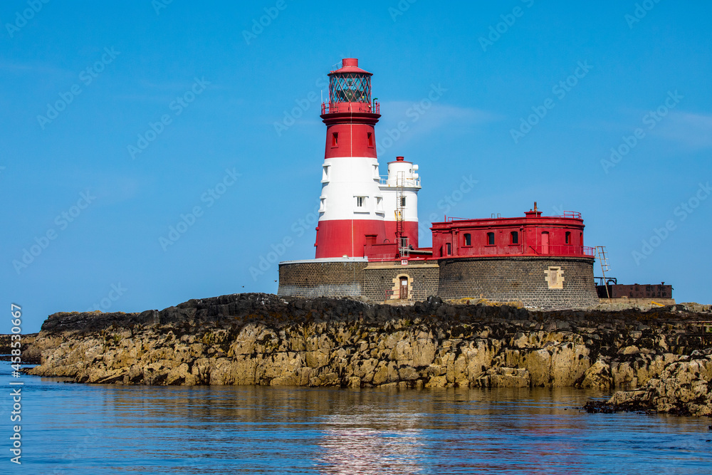 Longstone Lighthouse on the Farne Islands in the UK Longstone Lighthouse on the Farne Islands in the UK