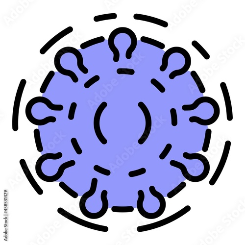 Rotavirus icon. Outline rotavirus vector icon color flat isolated
