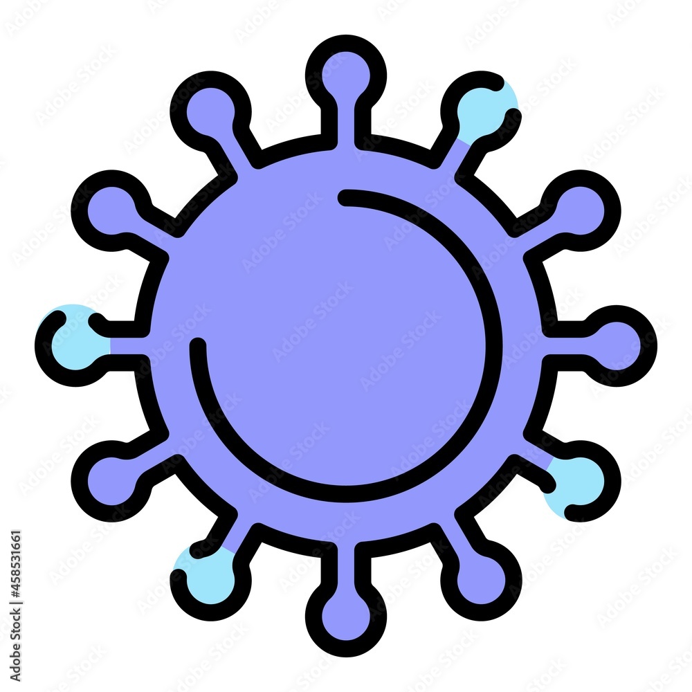 Hepatitis virus icon. Outline hepatitis virus vector icon color flat isolated Hepatitis virus icon. Outline hepatitis virus vector icon color flat isolated
