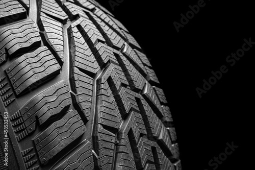 black isolation rubber tire, on the white backgrounds