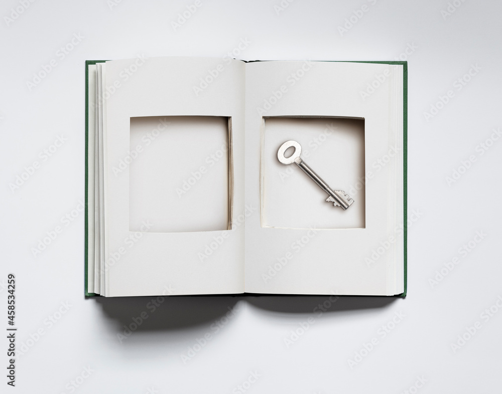 Secret book with safety box key Secret book with safety box key