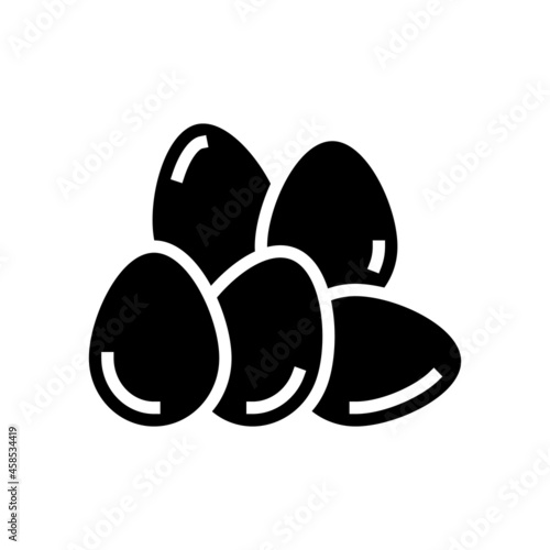 egg chicken glyph icon vector. egg chicken sign. isolated contour symbol black illustration