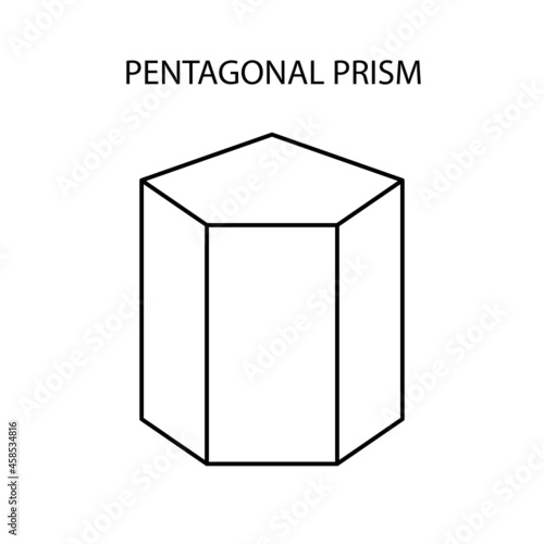 фотографія black linear pentagonal prism for game, icon, package design, logo, mobile, ui, web, education