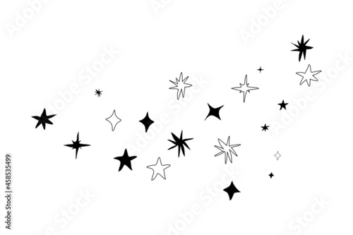 hand draw stars pattern. Vector illustration © TetiSof