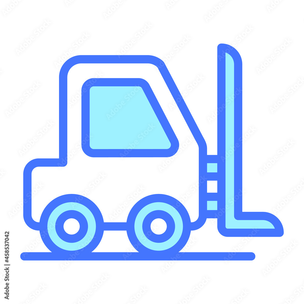 lifter vector outline icon, blue line vector design lifter vector outline icon, blue line vector design