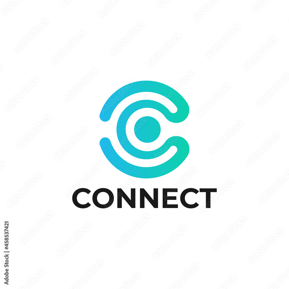 Letter C Negative Space Logo Design Template Letter C Negative Space Logo Design Template