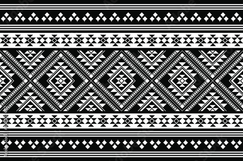 Geometric ethnic oriental seamless pattern traditional Design for background,carpet,wallpaper.clothing,wrapping,Batik fabric,Vector illustration.embroidery style - Sadu, sadou, sadow or sado
