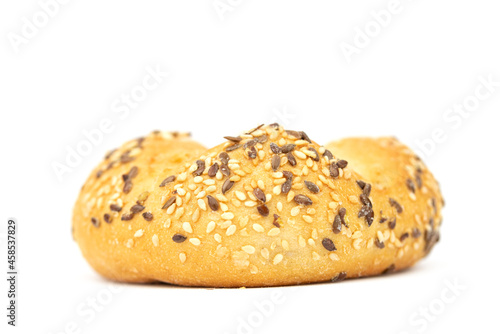 kaiser roll with seeds and sesame 