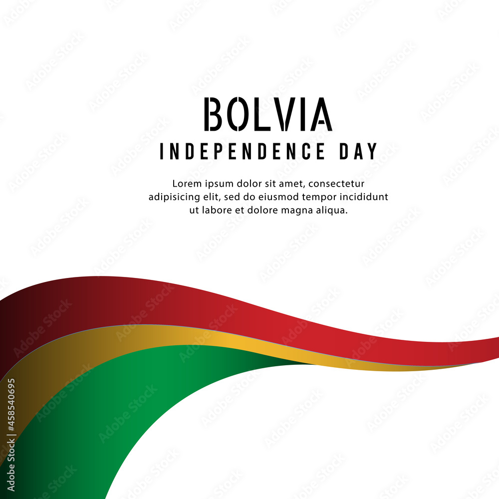 Happy independence day of Bolivia. template, background. Vector illustration Happy independence day of Bolivia. template, background. Vector illustration
