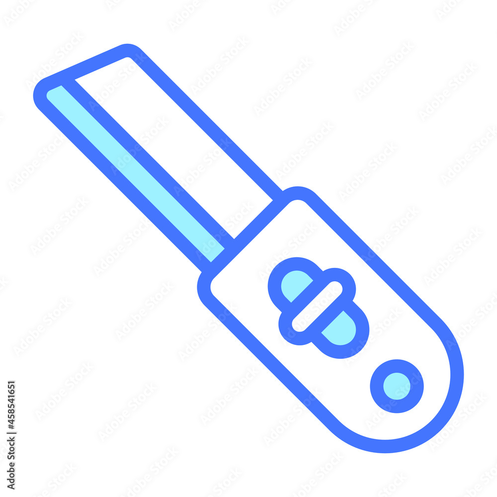 cutter vector outline icon, blue line vector design cutter vector outline icon, blue line vector design