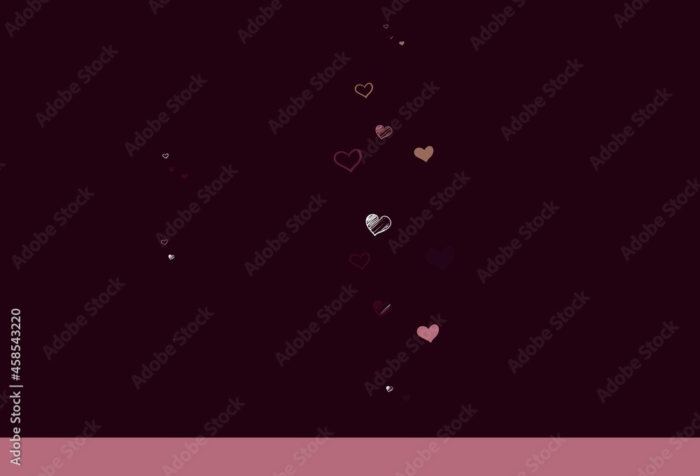 Light Purple, Pink vector backdrop with sweet hearts. Light Purple, Pink vector backdrop with sweet hearts.