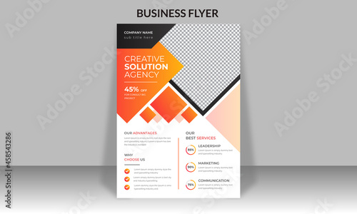 Modern Abstract Corporate Business vector template for Flyer size A4.