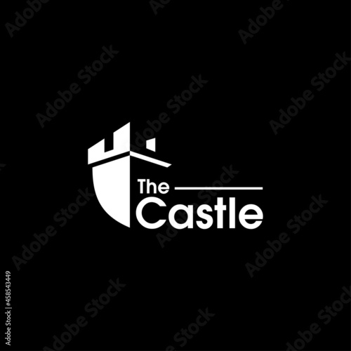 Castle logo silhouette vector illustration