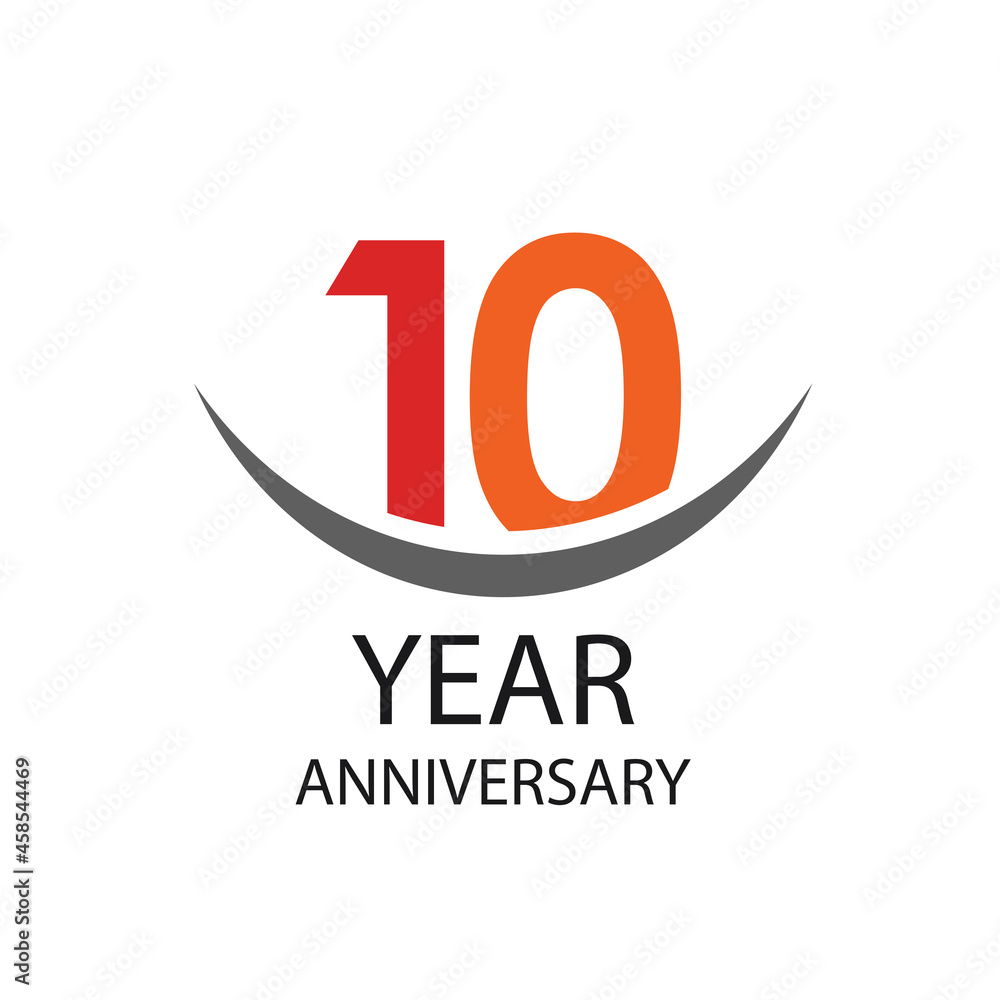 10 Year Anniversary Vector Template Design Illustration 10 Year Anniversary Vector Template Design Illustration
