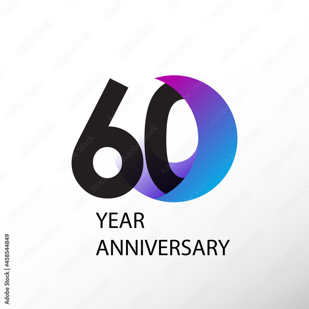60 Year Anniversary Elegant Vector Template Design Illustration 60 Year Anniversary Elegant Vector Template Design Illustration
