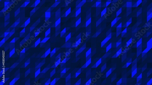 A bright animation of blue and black parallelogram shapes changing their shades photo