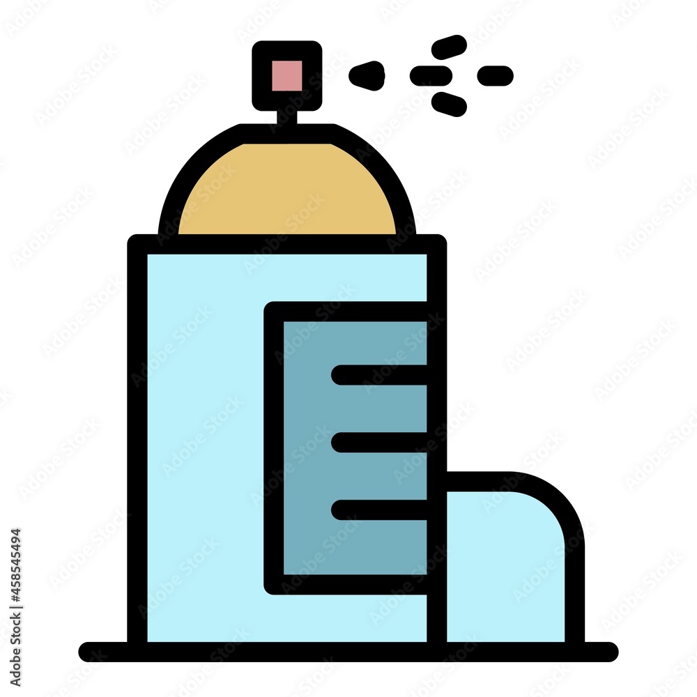 Metal deodorant icon. Outline metal deodorant vector icon color flat isolated Metal deodorant icon. Outline metal deodorant vector icon color flat isolated